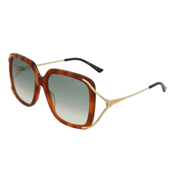 Gucci Square Acetate Green Lense Sunglasses